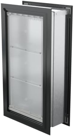 Endura Flap Double Flap Pet Door for Thick Walls | Deep Wall Design up to 13" Thick | Insulating Dual-Layer Flap & Durable Aluminum Frame | Includes Locking Cover | Black, XL, Double Flap