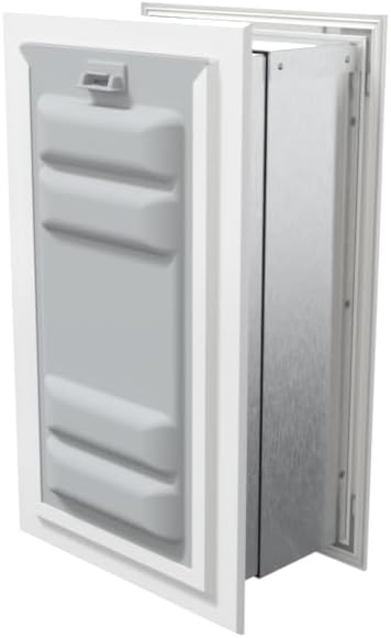 Endura Flap Double Flap Pet Door for Thick Walls | Deep Wall Design up to 13" Thick | Insulating Dual-Layer Flap & Durable Aluminum Frame | Includes Locking Cover | White, Medium, Double Flap