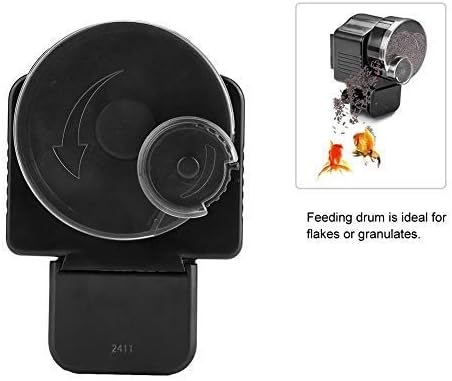 Fdit Home Aquarium Fish Automatic Food Feeder Timer Black