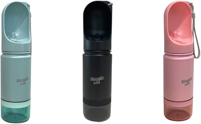 Stainless Steel Dog Travel Water Bottle, Vacuum Insulated Portable Dog Water Dispenser, Drink Cup and Snack Container On The Go, Outdoor Walking, Hiking, Travel (Forest Green)