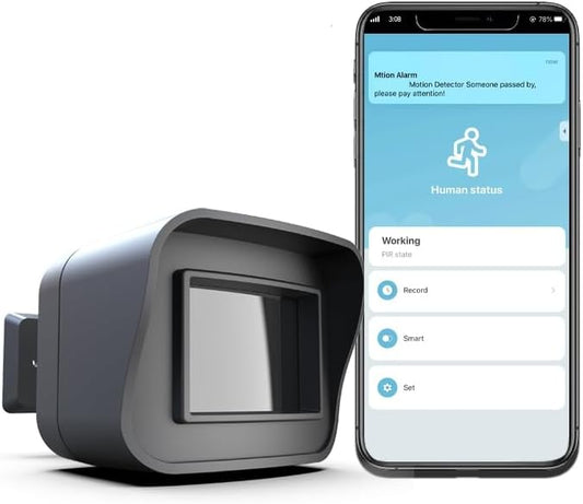 Smart Outdoor Home Security - Weather Resistant WiFi Motion Sensor&Detector - Remote APP Notifications - Compatible with Alexa