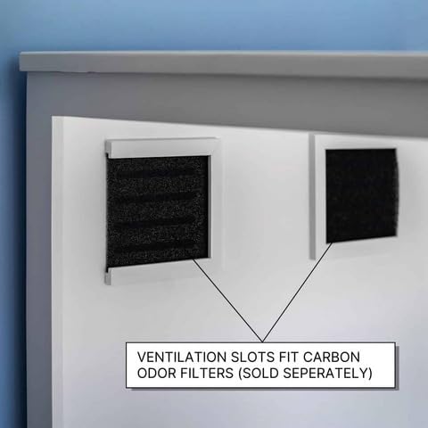 THE REFINED FELINE Refined Self-Cleaning Litter Box Cabinet, Wooden Cat Litter Box Enclosure for Automatic Litter Boxes, Dark Espresso, Cane Weave.