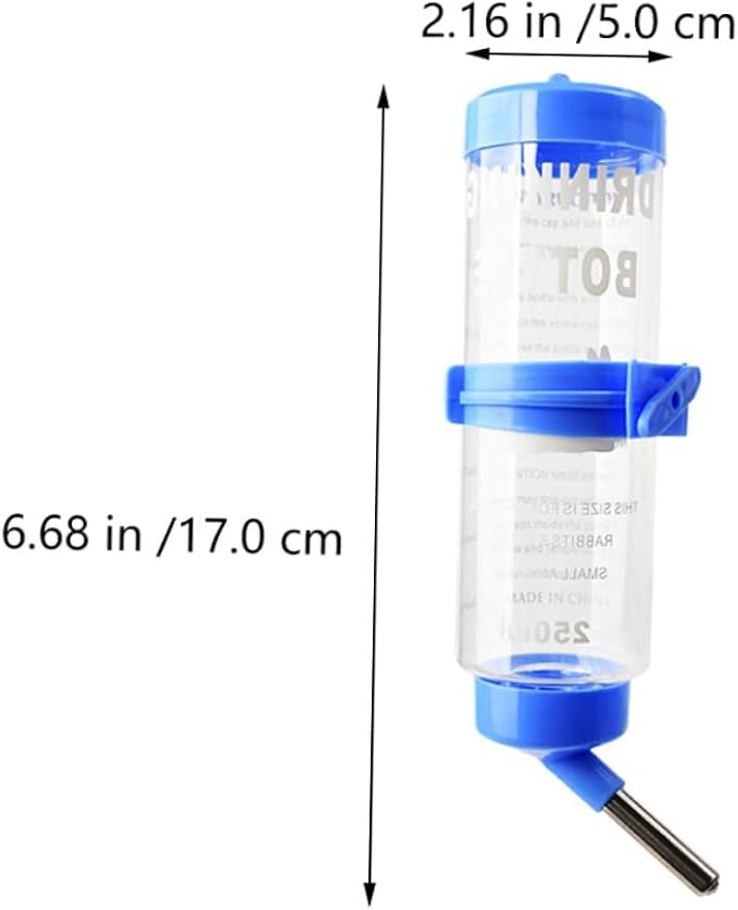 Mikikit 2pcs Leakproof Rabbit Water Bottles for Cage with Built Rolling Ball Large Capacity Water Dispensers for Chinchilla Guinea Pig and Small Pets