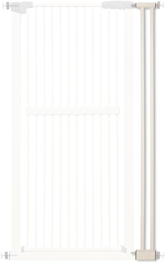 Lumizone Extra Tall Cat Gate Extension Kit 61.02" High Pressure Mounted 4.13" Extra Wide 1.37" Gap No Drilling Tall Pet Gate for Dogs (Cream, 4.13" W)