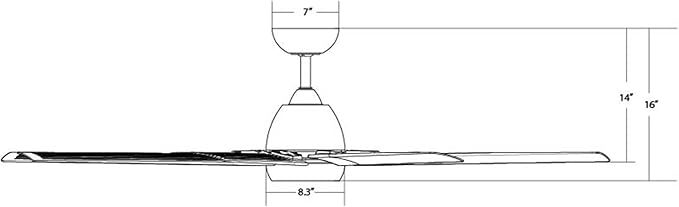 WAC Lighting F-064-MW Mocha XL 66" Outdoor Ceiling Fan & Remote, Matte White