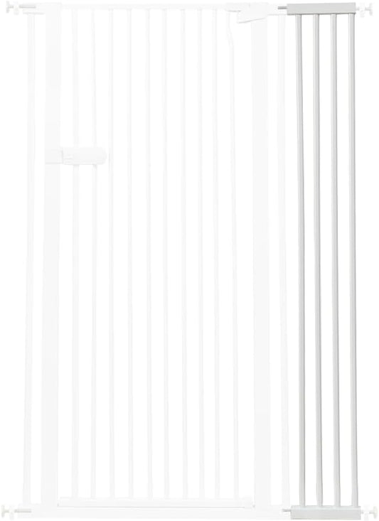 Lumizone Extra Tall Cat Gate Extension Kit 61.02" High Pressure Mounted 2025 New 8.27" Extra Wide 1.37" Gap No Drilling Tall Pet Gate for Dogs (White, 61.02" H x 8.27" W, Extension)
