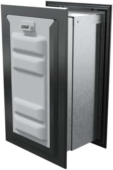 Endura Flap Double Flap Pet Door for Thick Walls | Deep Wall Design up to 13" Thick | Insulating Dual-Layer Flap & Durable Aluminum Frame | Includes Locking Cover | Black, Small, Double Flap