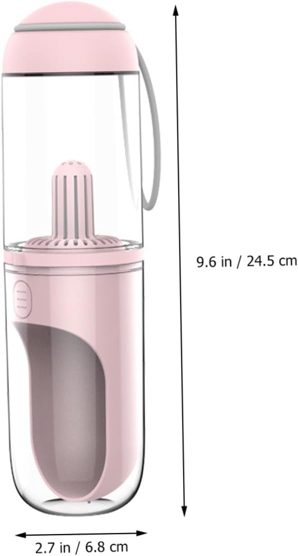TOYANDONA Portable Dog Water Bottle Leakproof Outdoor Pet Dispenser with Detachable Transparent Bottle for Travel and Hiking