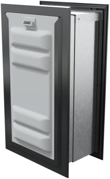 Endura Flap Double Flap Pet Door for Thick Walls | Deep Wall Design up to 13" Thick | Insulating Dual-Layer Flap & Durable Aluminum Frame | Includes Locking Cover | Black, Medium, Double Flap