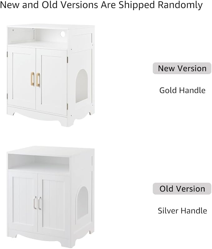 beeNbkks Cat Litter Box Furniture, Cat Washroom House Hidden Litter Box Enclosure, Wooden Nightstand End Table, Indoor Pet Furniture Cabinet Pet Crate