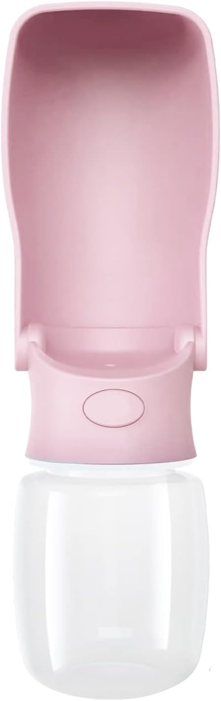Portable Dog Water Bottle for Walking 19 OZ or 12 OZ Portable Pet Water Bottles for Puppy Small Medium Large Dogs Water Dispenser Pet Water Bowl Dog Accessories (19OZ Blue) (12OZ Pink)