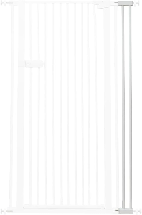 Lumizone Extra Tall Cat Gate Extension Kit 61.02" High Pressure Mounted 2025 New 4.13" Extra Wide 1.37" Gap No Drilling Tall Pet Gate for Dogs (White, 61.02" H x 4.13" W, Extension)