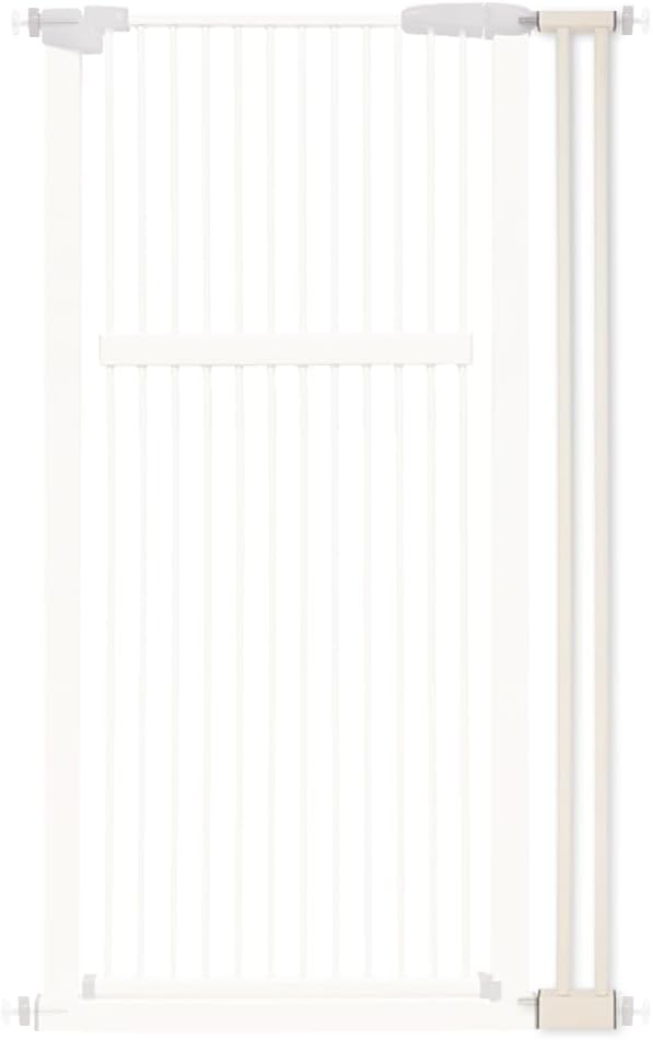 Lumizone Extra Tall Pet Gate 55.12" High Pressure Mounted 4.13" Wide Extension kit 1.37" Gap (4.13" W, Cream White)