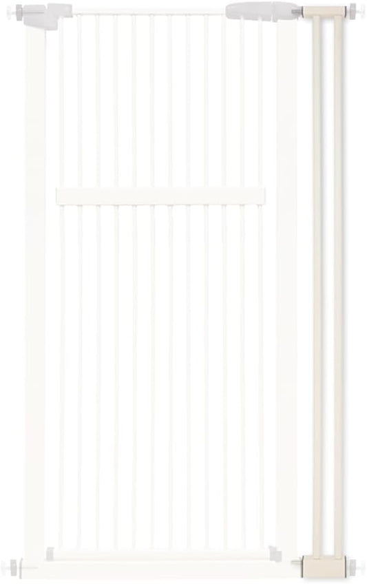 Lumizone Extra Tall Pet Gate 55.12" High Pressure Mounted 4.13" Wide Extension kit 1.37" Gap (4.13" W, Cream White)