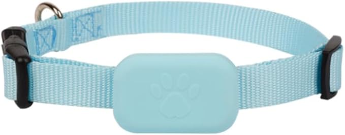 PawsPath Pet GPS Tracker Collar, Unlimited Range Waterproof Cat Dog Anti-Lost Device Smart Locator Tracking GPS Pet Tracker Collar for Apple iOS FindMy (Blue, Medium)