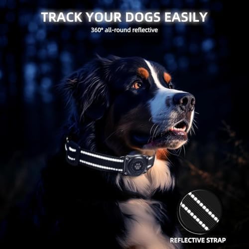 GPS Tracker for Dogs, Mini GPS Cat Tracker, Smart Pet Activity Tracker (iOS Only), No Monthly Fee, Compatible with Apple Find My, Anti-Lost, Finder Tag for Vehicles/Pets/Kids/Items (2 Pack)