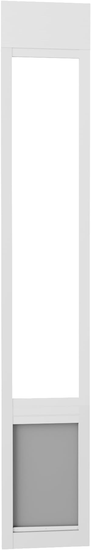 Dog Door for Sliding Glass Doors, Adjustable Height 91"-95 9/16" Aluminum Frame Tempered Sliding Door Dog Doors Insert with Lock,XL Transparent 10" x 15" Flap Size for Large Dogs