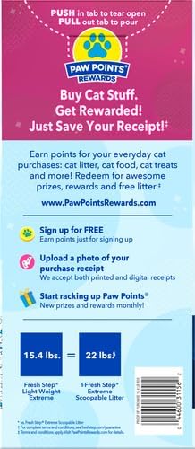 Fresh Step Clumping Cat Litter, Lightweight, Extreme, Long Lasting Odor Control Kitty Litter with Activated Charcoal, Low Dust Formula, 15.4 lb (Pack of 2)