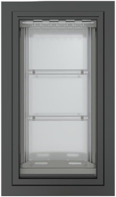 Endura Flap Double Flap Pet Door for Thick Walls | Deep Wall Design up to 13" Thick | Insulating Dual-Layer Flap & Durable Aluminum Frame | Includes Locking Cover | Black, Medium, Double Flap