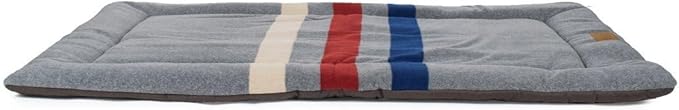 Pendleton Fleece Comfort Cushion Dog Bed - Cabin Stripe Gray, M