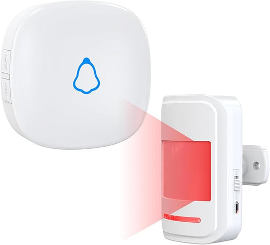 Motion Sensor Door Chime, METAK Wireless Motion Detector Alarm Indoor for Business When Entering/Home Doorway/Store Entrance/Garage Security, Pet/Elderly/Dementia Monitoring Buzzer,PIR Door Entry Bell