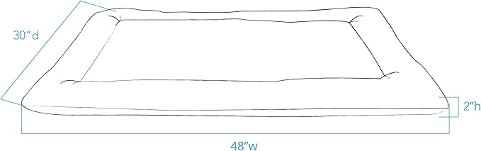 Pendleton Fleece Comfort Cushion Dog Bed - Cabin Stripe Gray, XL