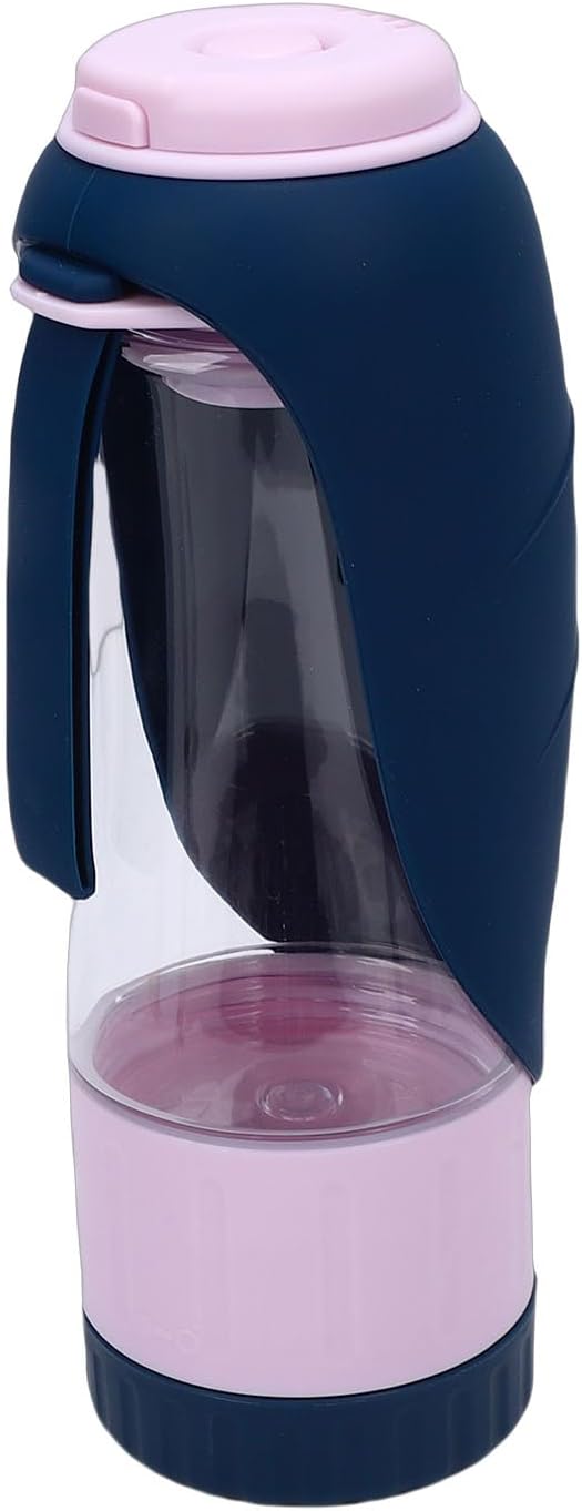 Diydeg Dog Water Bottle, Leak Proof Portable Puppy Water Dispenser with Food Container, Pet Dispenser Drinking Feeder for Pets Outdoor Walking, Hiking, Travel