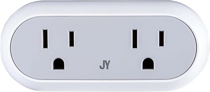 JONATHAN Y PLG1002A Smart Dual Plug, Alexa, Google Home Assistant Compatible, No Hub Required
