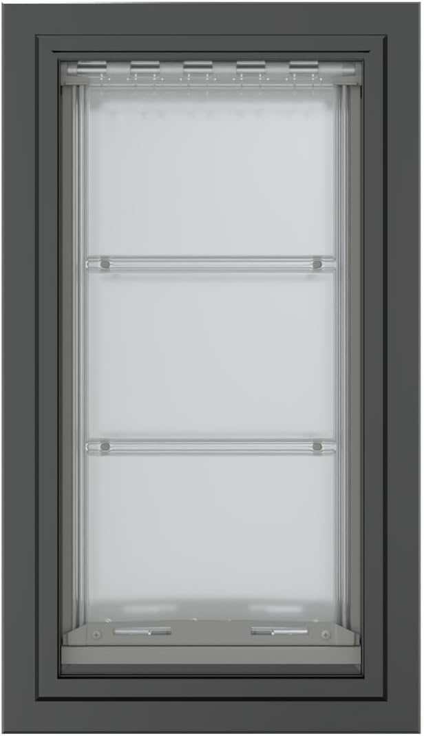 Endura Flap Giant Dog Door for Walls | Designed for Extra-Large & Tall Dogs | Energy Efficient Wall Mount Pet Door | Durable & Pet Safe | Black, Double Flap Wall Mount