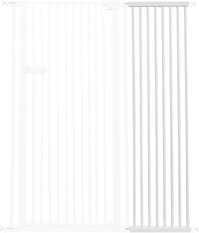Lumizone Extra Tall Cat Gate Extension Kit 61.02" High Pressure Mounted 2025 New 16.73" Extra Wide 1.37" Gap No Drilling Tall Pet Gate for Dogs (White, 61.02" H x 16.73" W, Extension)