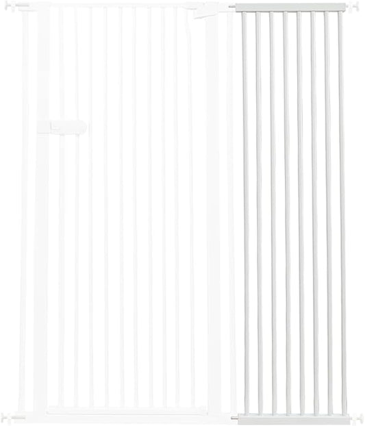 Lumizone Extra Tall Cat Gate Extension Kit 61.02" High Pressure Mounted 2025 New 16.73" Extra Wide 1.37" Gap No Drilling Tall Pet Gate for Dogs (White, 61.02" H x 16.73" W, Extension)