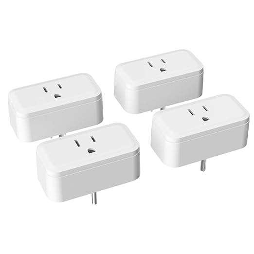 SONOFF S40 Smart Plug with Energy Monitoring 15A, WiFi Smart Outlets That Compatible with Alexa, Google Home & IFTTT, Smart Plug with Remote, ETL Certified, NO Hub Required, 2.4G WiFi Only(4-Pack)