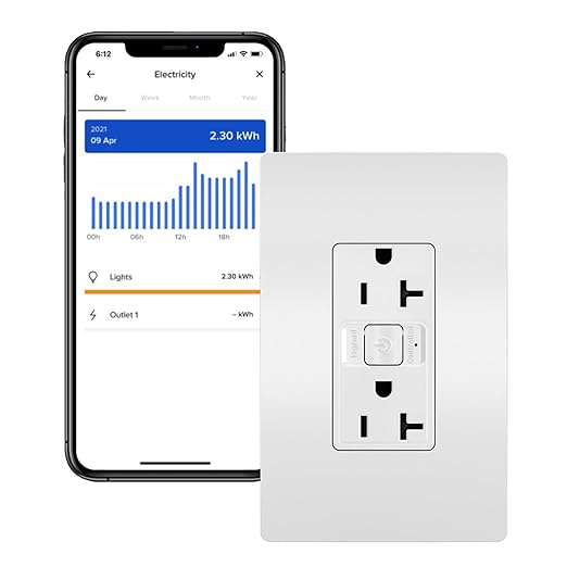 Legrand Radiant WNRR20WH 20 Amp Smart Outlet with Netatmo, Compatible with Alexa, Google Assistant & Apple HomeKit, 20A, White (1 Count)