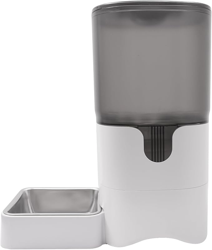 Smart Automatic Pet Feeder 6L/5.45Qt with App Control, Stainless Steel Bowl & Dual Power, Programmable Dog Cat Food Dispenser for Dry Kibble