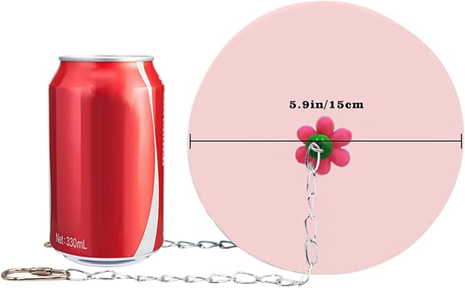 Bird Beak Grinding Stone – Large Blue Cylinder Parrot Chew Toy with Metal Hanging Chain – Cage Accessory for Macaws, African Greys, Cockatiels & Medium to Large Birds