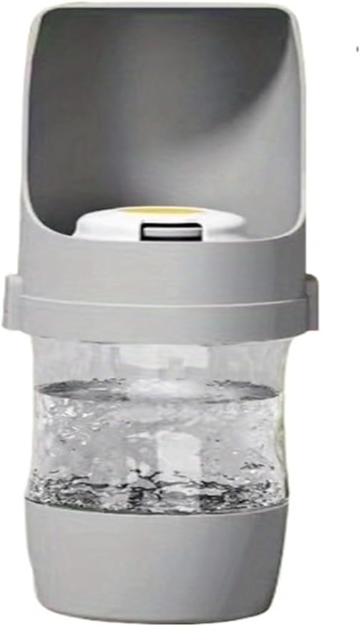 Portable Dog Water Bottle Durable Pet Hydration Dispenser Outdoor Walks Hiking Travel Ergonomic(Gray)