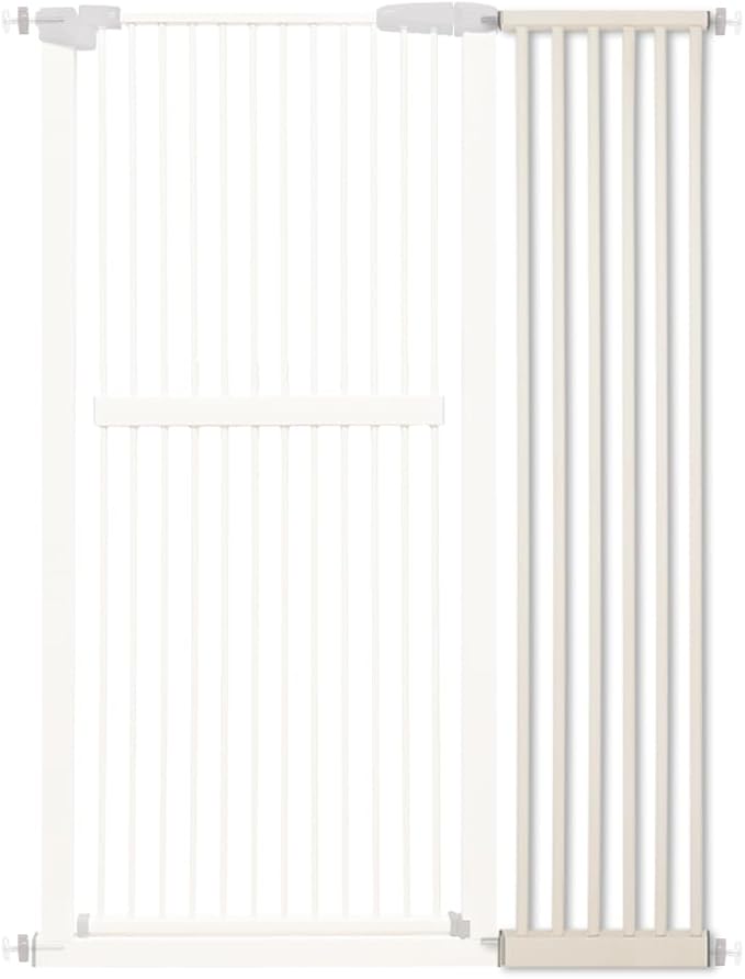 Lumizone Extra Tall Cat Gate Extension Kit 61.02" High Pressure Mounted 12.6" Extra Wide 1.37" Gap No Drilling Tall Pet Gate for Dogs (Cream, 12.60" W)