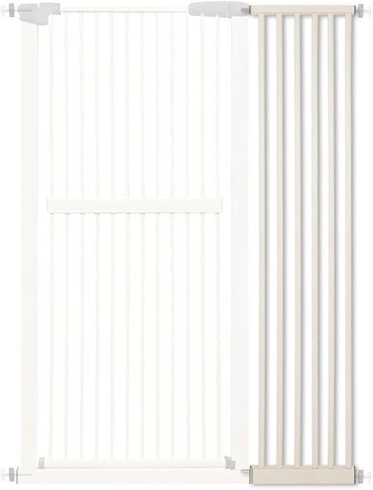 Lumizone Extra Tall Cat Gate Extension Kit 61.02" High Pressure Mounted 12.6" Extra Wide 1.37" Gap No Drilling Tall Pet Gate for Dogs (Cream, 12.60" W)