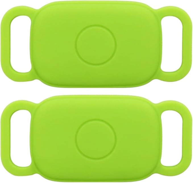 Dog Collar Holder for Tile Pro 2024 Bluetooth Tracker, Anti Lost Waterproof Silicone Soft Case Secure Protective Cover Finder for Keys, Bags, Cat Dog Collar Tag, 2 Pack (Green)