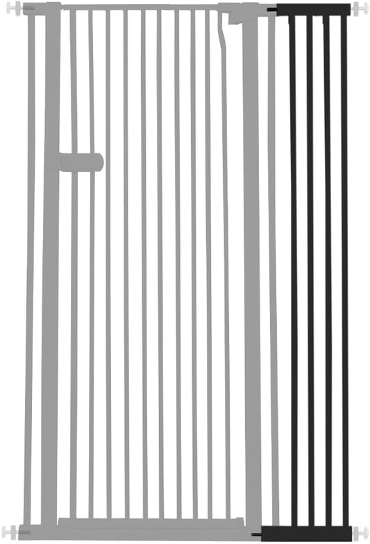 Lumizone Extra Tall Cat Gate Extension Kit 55.12" High Pressure Mounted 2025 New 8.27" Extra Wide 1.37" Gap No Drilling Tall Pet Gate for Dogs (Black, 55.12" H x 8.27" W, Extension)