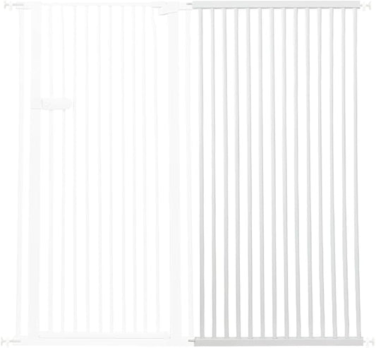 Lumizone Extra Tall Cat Gate Extension Kit 55.12" High Pressure Mounted 2025 New 29.52" Extra Wide 1.37" Gap No Drilling Tall Pet Gate for Dogs (White, 55.12" H x 29.52" W, Extension)