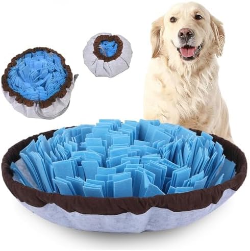 PET ARENA Snuffle Mat for Dogs - Adjustable Interactive Puzzle Toy for Large & Small Breed Slow Feeder for Mental Stimulation & Stress Relief Encourages Natural Foraging Ideal for Indoor & Outdoor Use