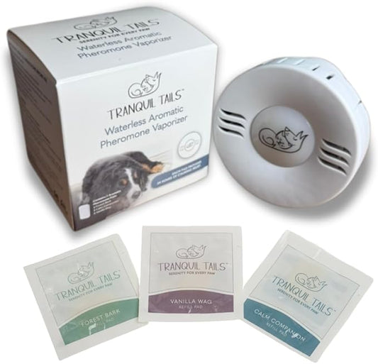 Calming Pheromone Diffuser for Dogs, Anxiety Relief with a Gentle Fragrance, Includes 3 Scented Pads