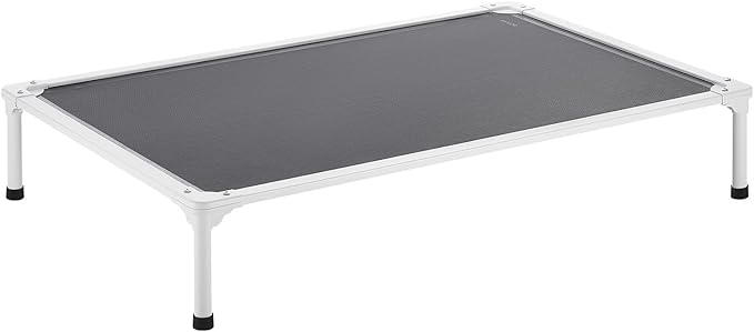VEVOR Chew Proof Elevated Dog Bed, Portable Raised Dog Cot with Aluminum Tube Metal Frame and Breathable Textilene Mesh, Indoor & Outdoor Pet Cooling Raised Hammock Bed, XL, Gray