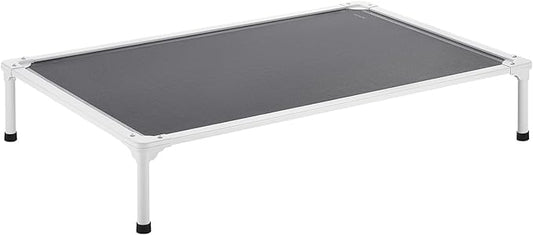 VEVOR Chew Proof Elevated Dog Bed, Portable Raised Dog Cot with Aluminum Tube Metal Frame and Breathable Textilene Mesh, Indoor & Outdoor Pet Cooling Raised Hammock Bed, XL, Gray