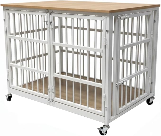 48"/42"/33" Dog Crate Furniture, Heavy Duty Dog Kennel Indoor for Large Dogs, Escape-Proof and Chew-Proof Wooden Dog Cage for high Anxiety Dog, Decorate House as TV Stand, End Table