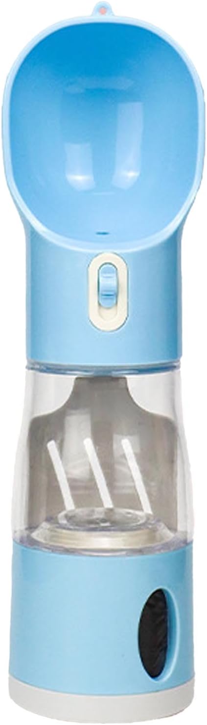 Portable Pet Water Bottle Leakproof Design, Dual Compartment, One Button Hydration, Lightweight Lanyard, Travel Dog Water Dispenser for Outdoor Activities (-2118230001912)