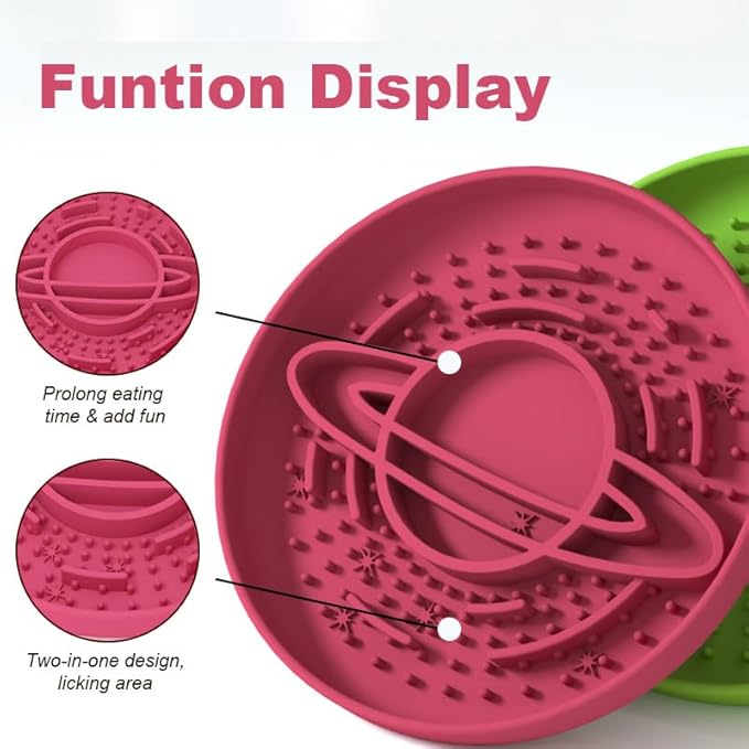 Slow Feeder Dog Bowls，Silicone pet Bowl，Suitable for Pets who eat Quickly, Prevent Choking, and Extend Feeding time