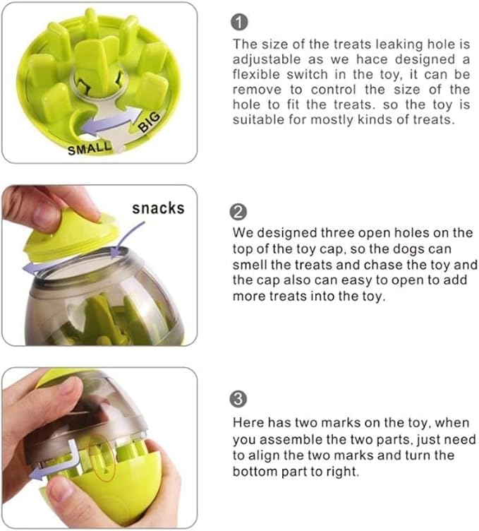 Race&Herd Best Interactive Dog Puzzle Toys for Small Dogs, Dog Enrichment Toys Small Dogs Interactive-Dog-Toys, Smart Dog Toys Interactive, Puppy Herding Egg Treat Dispenser Tumbler