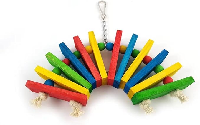YF-ANEN Bird Chew Toys - Parrot Cage Bite Toy Wooden Blocks Bird Parrot Toy for Small and Medium Cockatoos and Various Birds